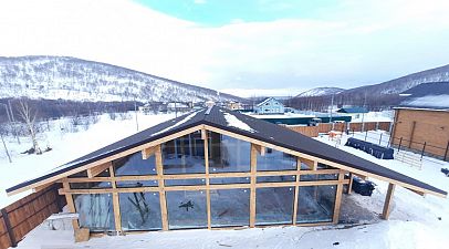 Продолжается стройка фахверка 17×18 на Камчатке